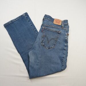 Levi's 550 Relaxed Fit Bootcut Jeans Hi Rise Size 14S actual fits 32x29 Y2k 06's